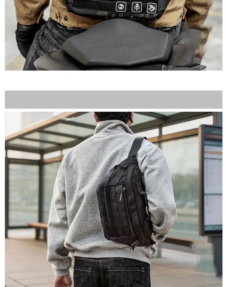 Tactical Crossbody Bag Outdoor Sport Cycling Large-capacity Waist Bag Waterproof Chest Pack Multi functional MOLLE Tool Bag