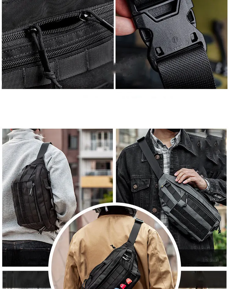 Tactical Crossbody Bag Outdoor Sport Cycling Large-capacity Waist Bag Waterproof Chest Pack Multi functional MOLLE Tool Bag