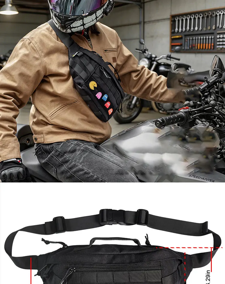 Tactical Crossbody Bag Outdoor Sport Cycling Large-capacity Waist Bag Waterproof Chest Pack Multi functional MOLLE Tool Bag