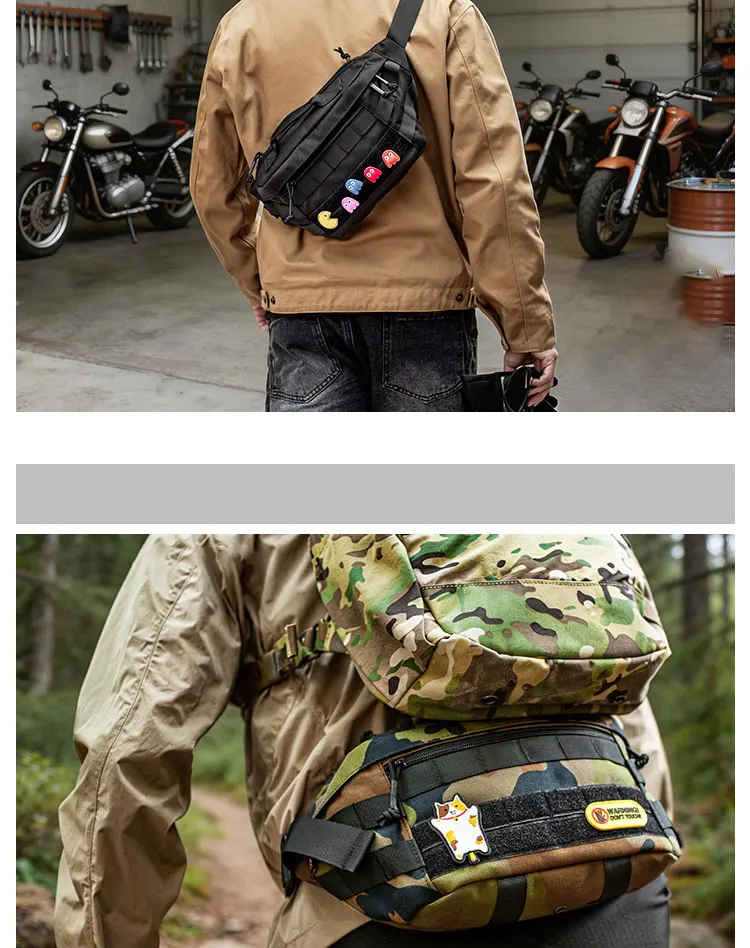 Tactical Crossbody Bag Outdoor Sport Cycling Large-capacity Waist Bag Waterproof Chest Pack Multi functional MOLLE Tool Bag
