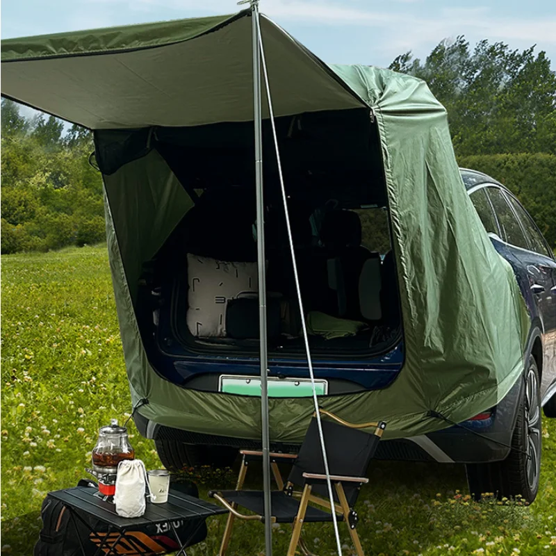 Outdoor Car Rear Extension Tent Camping Picnic Awning Canopy Sunshade Rainproof Waterproof Vehicle Tail Tent