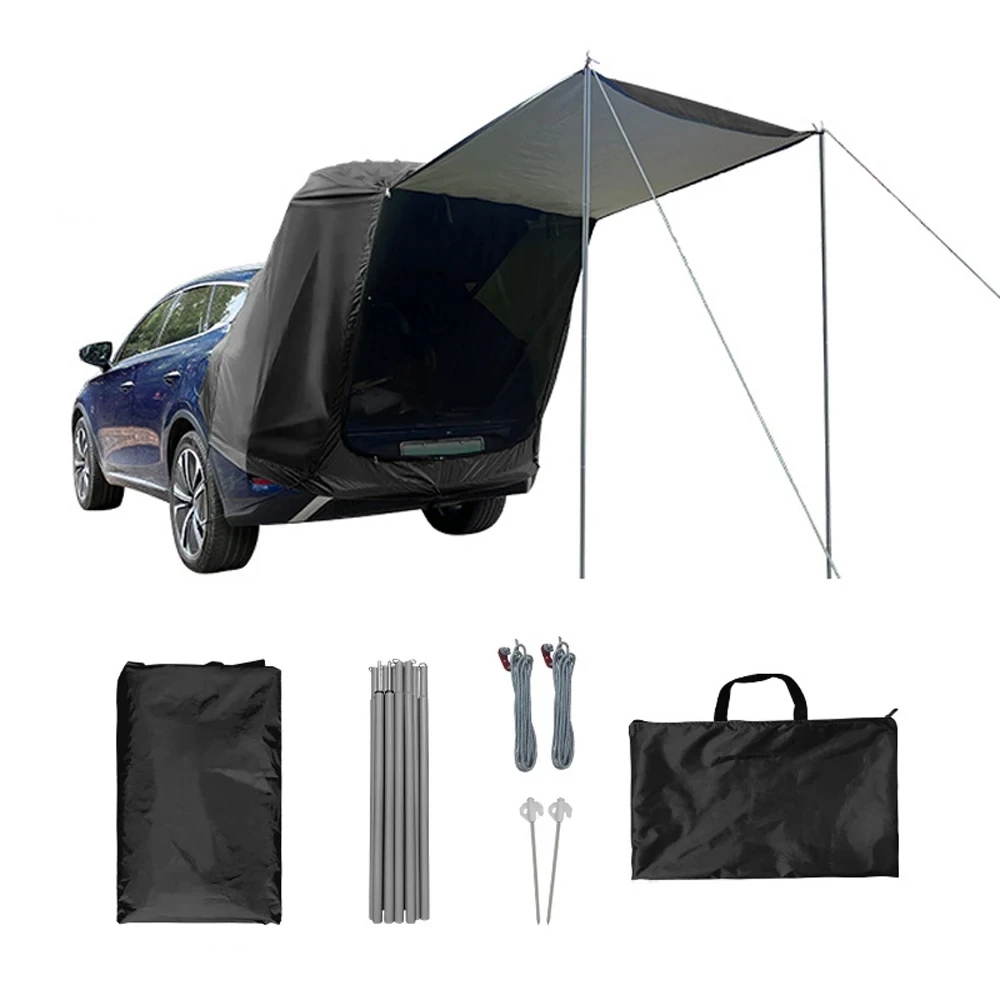 Outdoor Car Rear Extension Tent Camping Picnic Awning Canopy Sunshade Rainproof Waterproof Vehicle Tail Tent