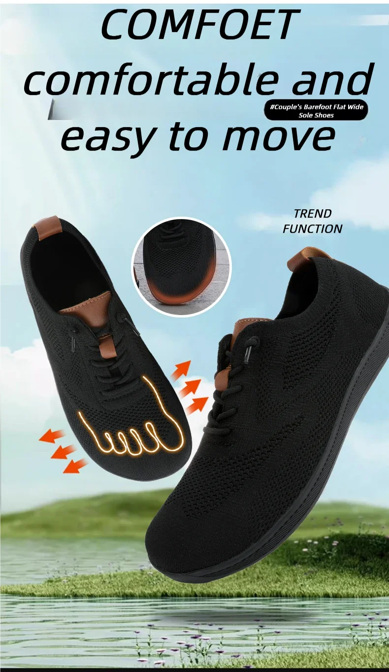 ARFASTEP Wide Toe Barefoot Shoes Mens Womens Minimalist Walking Sneakers Shoes | Zero Drop Sole | Breathable Mesh