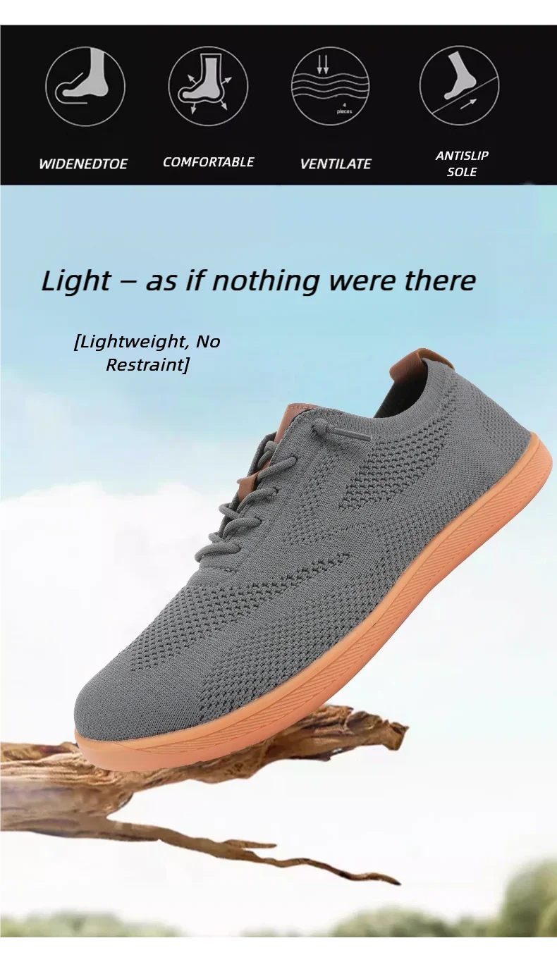 ARFASTEP Wide Toe Barefoot Shoes Mens Womens Minimalist Walking Sneakers Shoes | Zero Drop Sole | Breathable Mesh