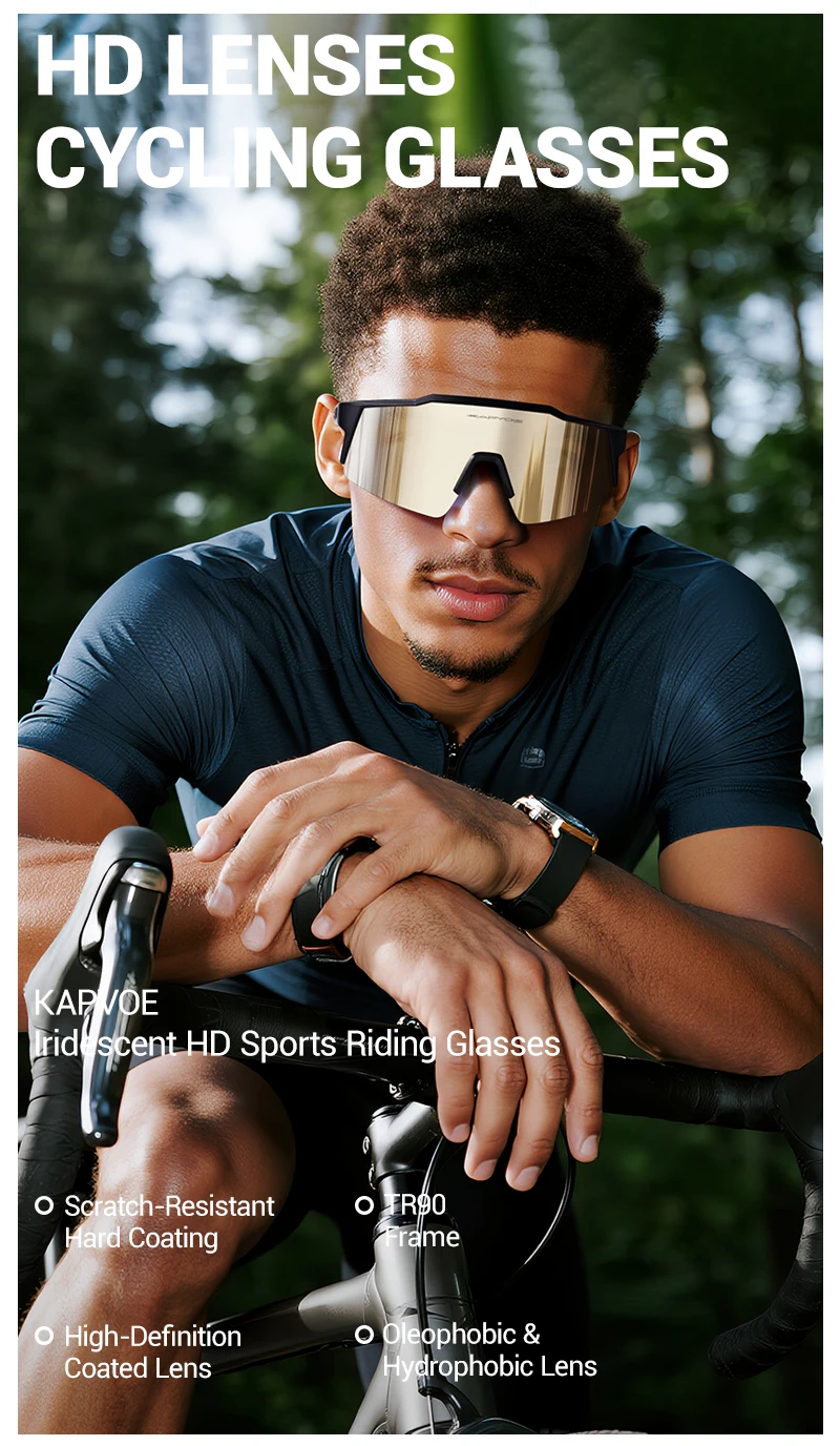 Kapvoe 2026 Hiking Eyewear Cycling Running Driving Sunglasses Men Bike Bicycle UV400 Glasses Climbing Mountain Camping Goggles