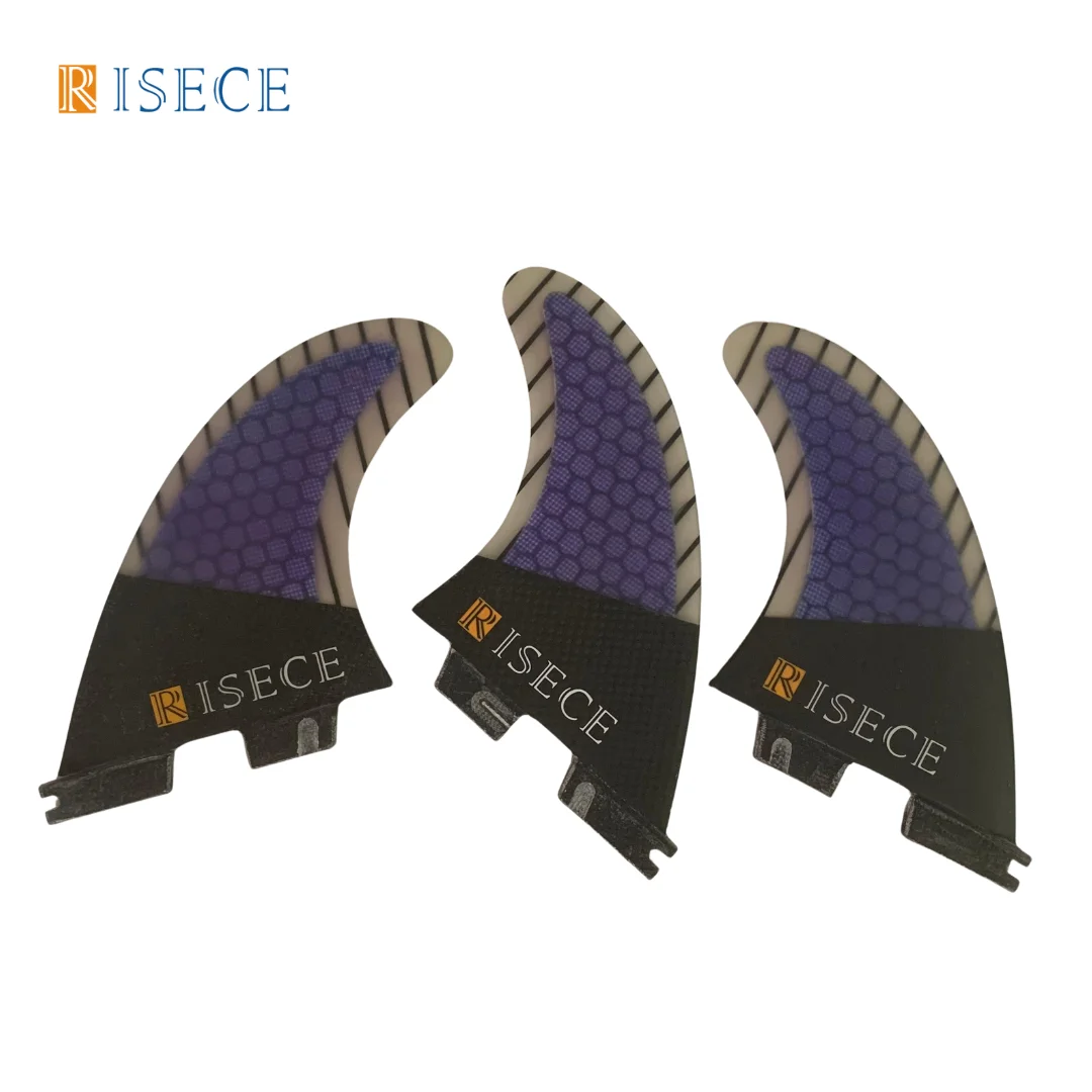 RISECE Surfboard Fins G3/G5/G7 Size Thruster 3PCS Set Fiberglass Honeycomb Carbon fiber Tri Fins Quilhas Surf Fin