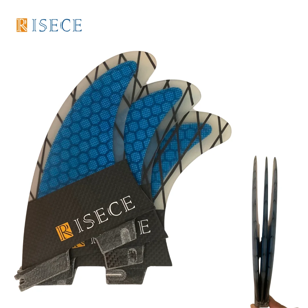 RISECE Surfboard Fins G3/G5/G7 Size Thruster 3PCS Set Fiberglass Honeycomb Carbon fiber Tri Fins Quilhas Surf Fin
