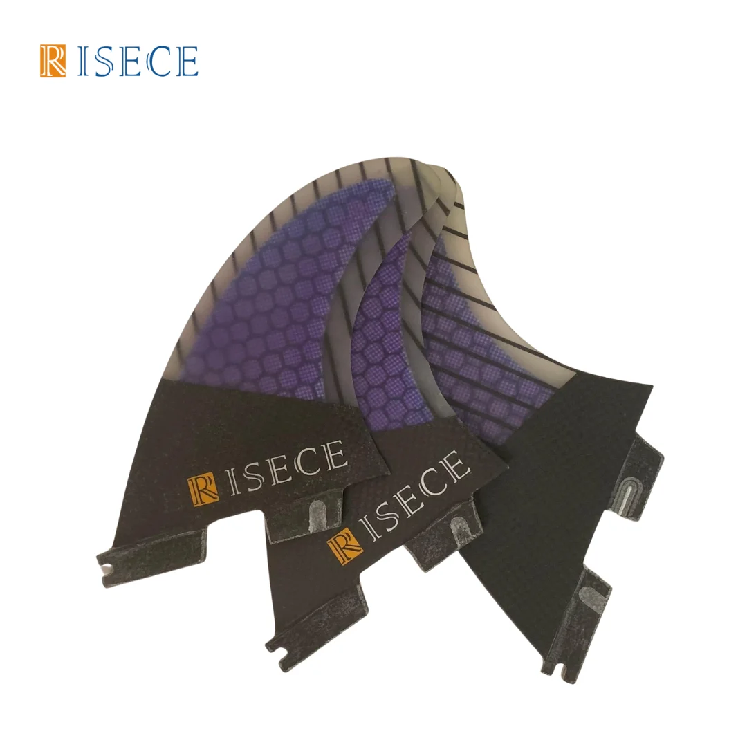 RISECE Surfboard Fins G3/G5/G7 Size Thruster 3PCS Set Fiberglass Honeycomb Carbon fiber Tri Fins Quilhas Surf Fin