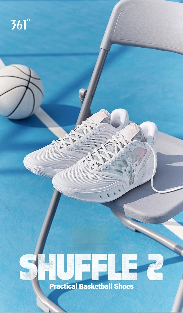 361 Degrees Joker SHUFFLE 2.0 Basketball Shoes Men New Trendy Lightweight Wear-resistant Flexible Stable Male Sneakers 572621101