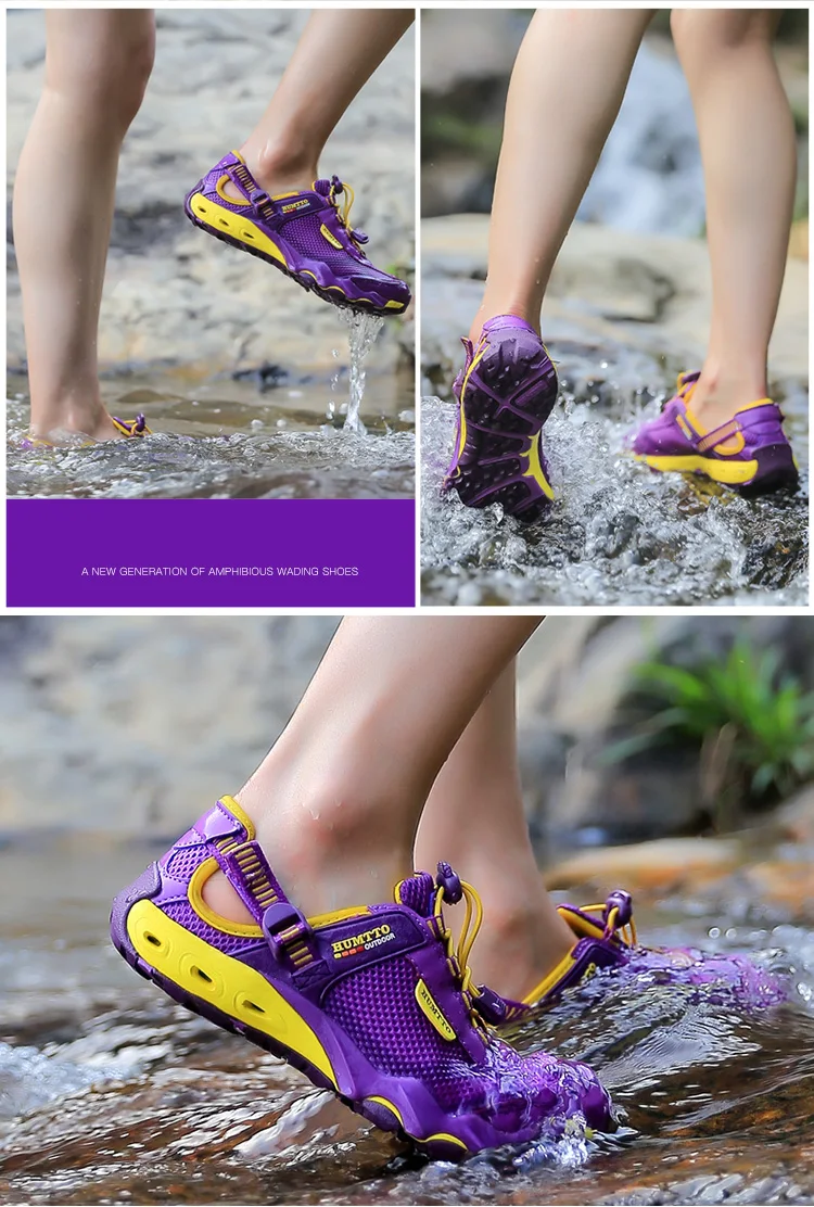 HUMTTO Men Upstream Shoes Outdoor Trekking Wading Aqua Shoes Breathable Mesh Quick drying ankle women Sneakers walking Non-slip