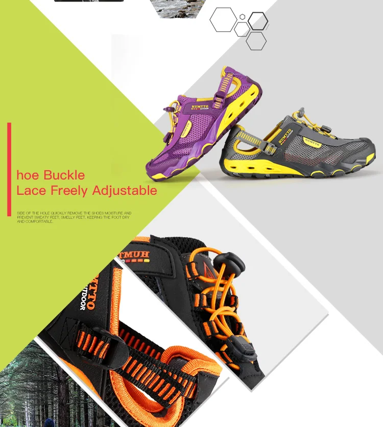 HUMTTO Men Upstream Shoes Outdoor Trekking Wading Aqua Shoes Breathable Mesh Quick drying ankle women Sneakers walking Non-slip
