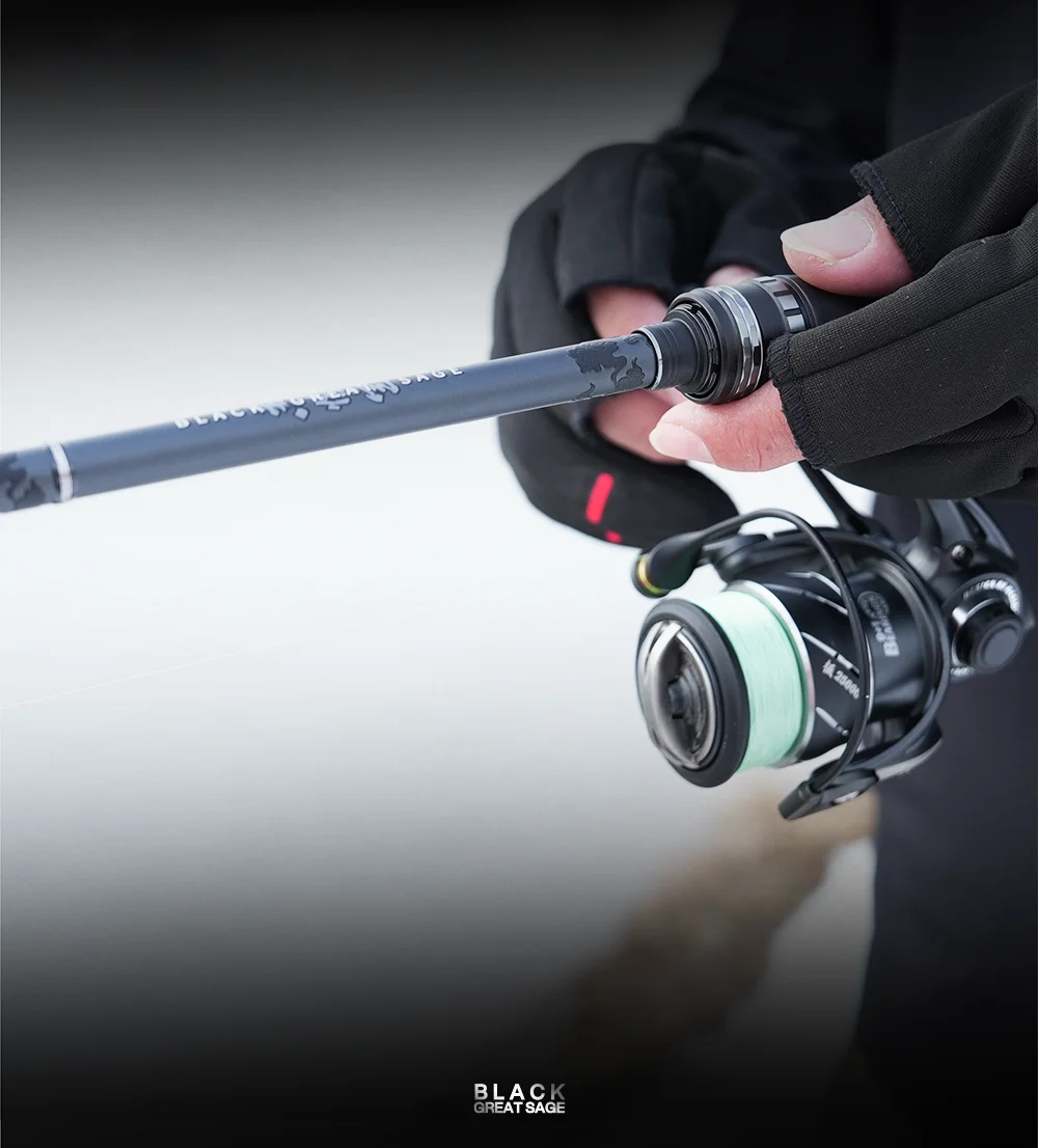 HASIDA Black Great Sage Bass Fishing Rod T1100+M40X Carbon 2-Piece Fast Action Titanium SIC Guides Spinning Casting Lure Rod