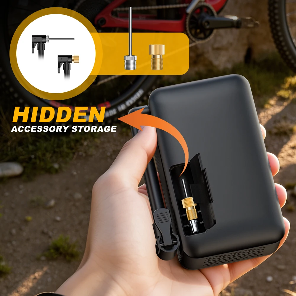 Carsun Wireless Rechargeable Air Pump Portable Digital Tire Inflator for Motorcycle Bicycle and Daily Outdoor Inflation