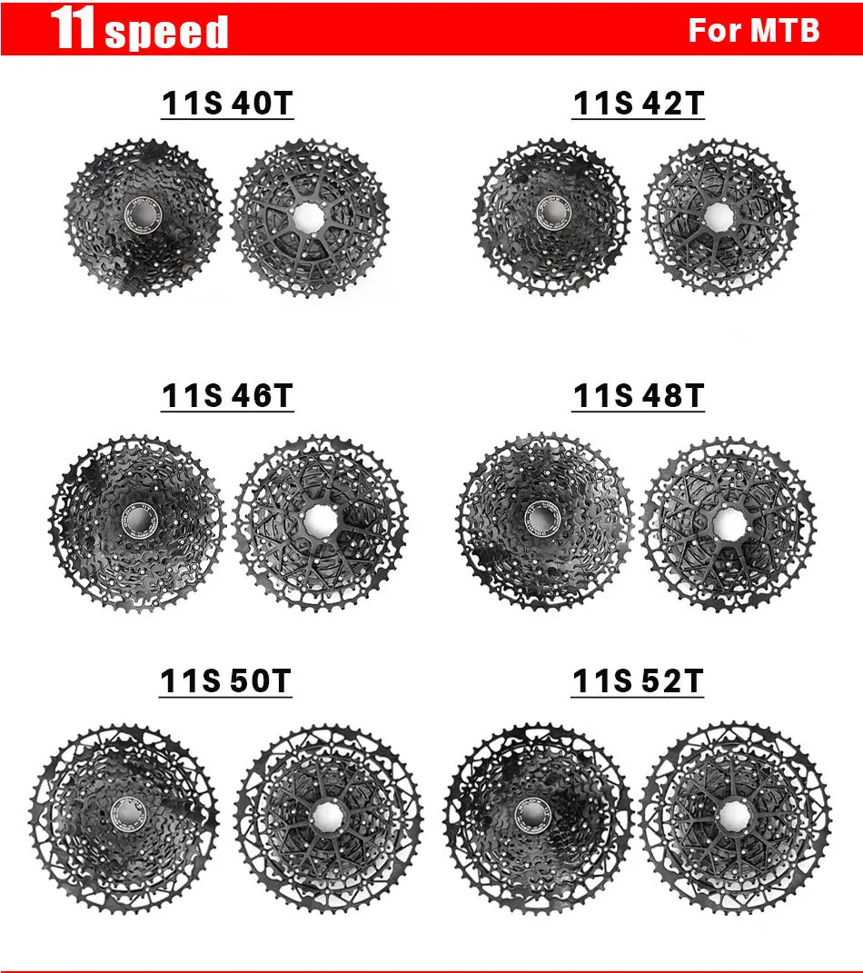 GOLDIX 11-speed cassette hg For Shimano 11 40t 42t 46t 48t 50t 52t cassette 11 speed ultralight hollow Mountain bike cassette