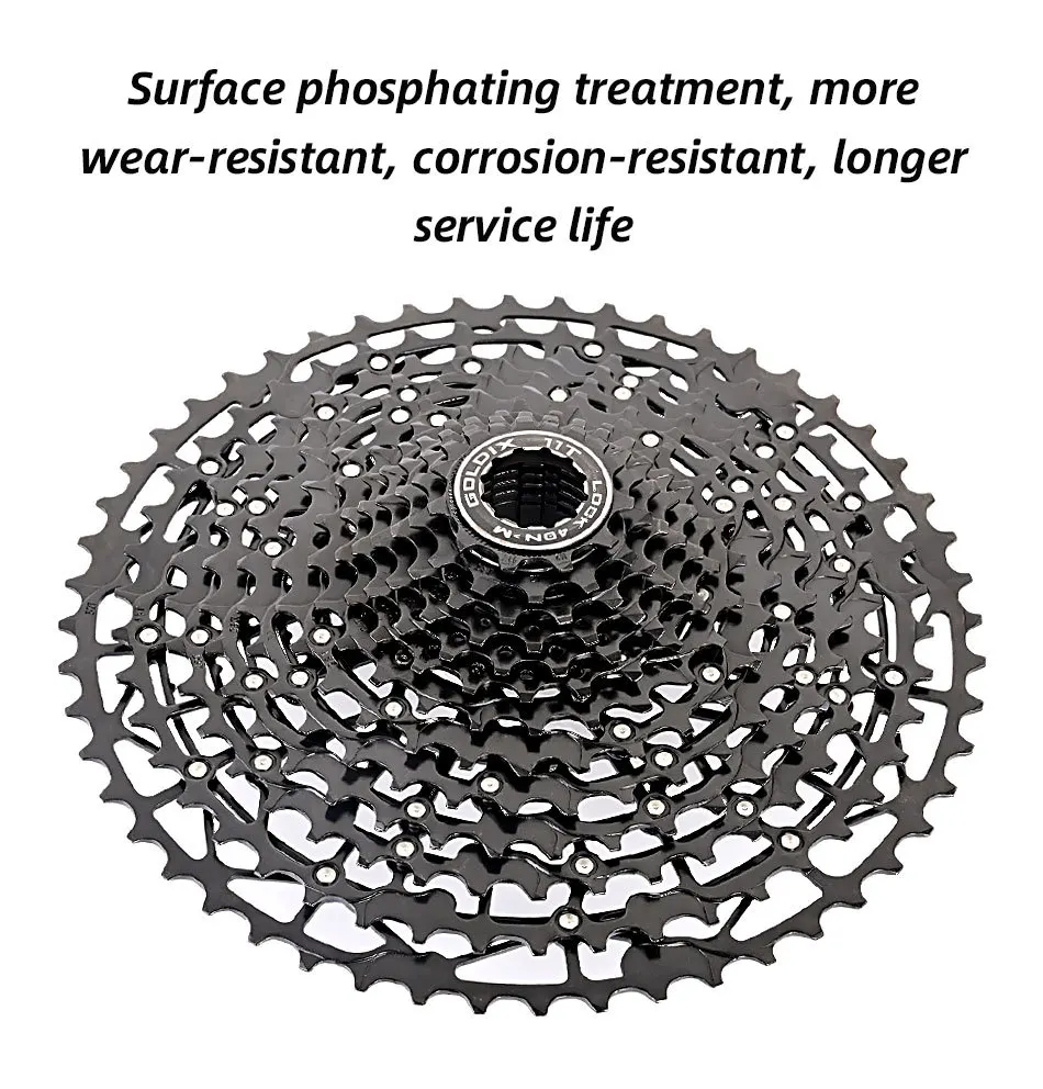 GOLDIX 11-speed cassette hg For Shimano 11 40t 42t 46t 48t 50t 52t cassette 11 speed ultralight hollow Mountain bike cassette