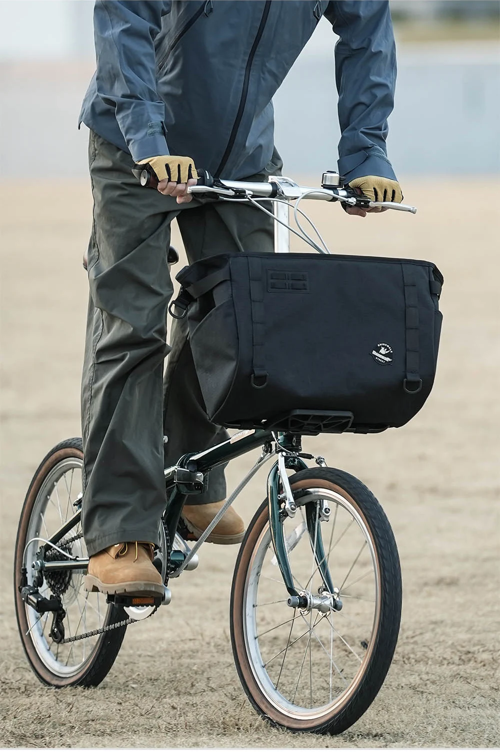 Rhinowalk Bike Front Handlebar Basket Bag 17L /24LFor Brompton Folding Bike Only Fit Official Block