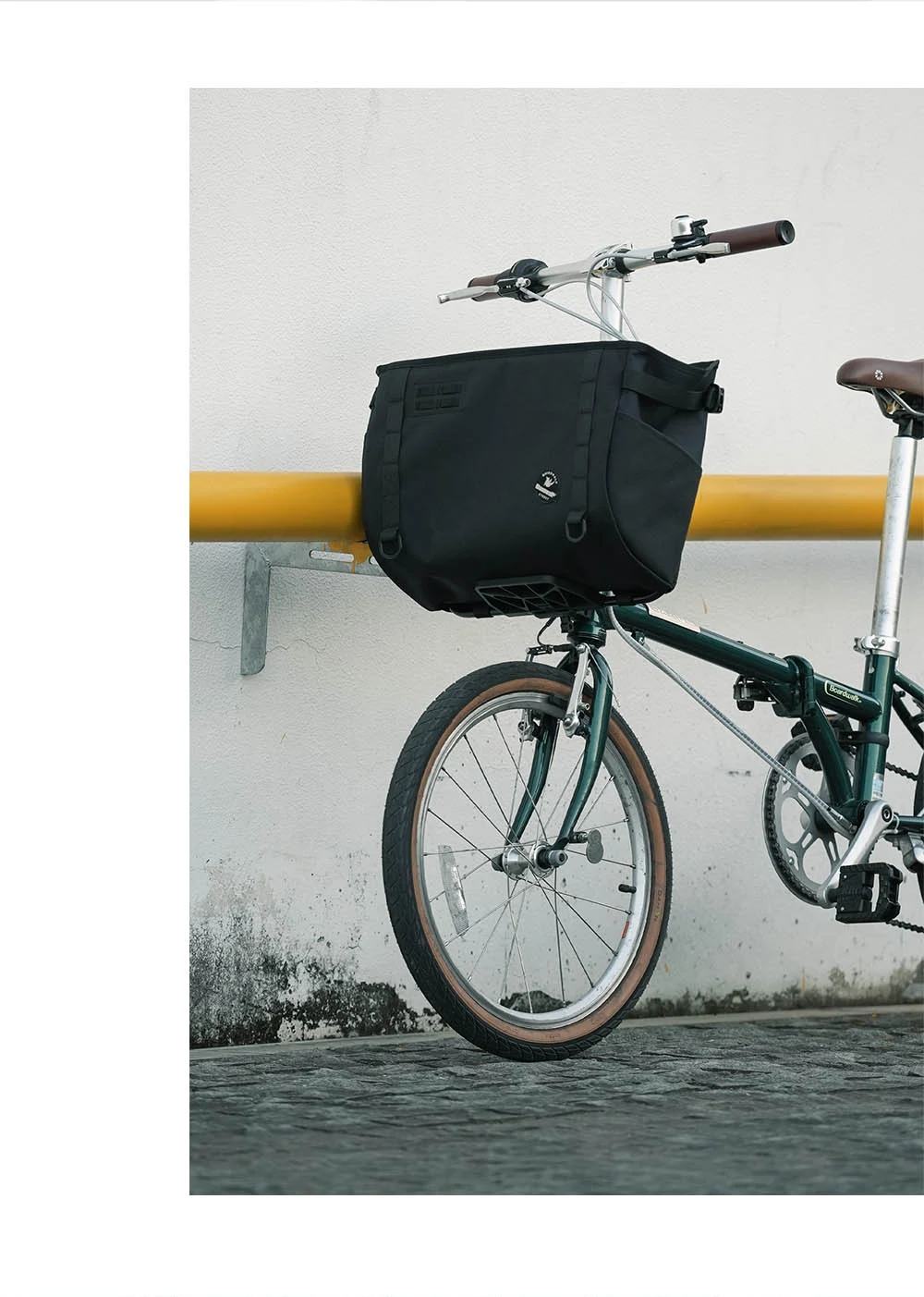 Rhinowalk Bike Front Handlebar Basket Bag 17L /24LFor Brompton Folding Bike Only Fit Official Block