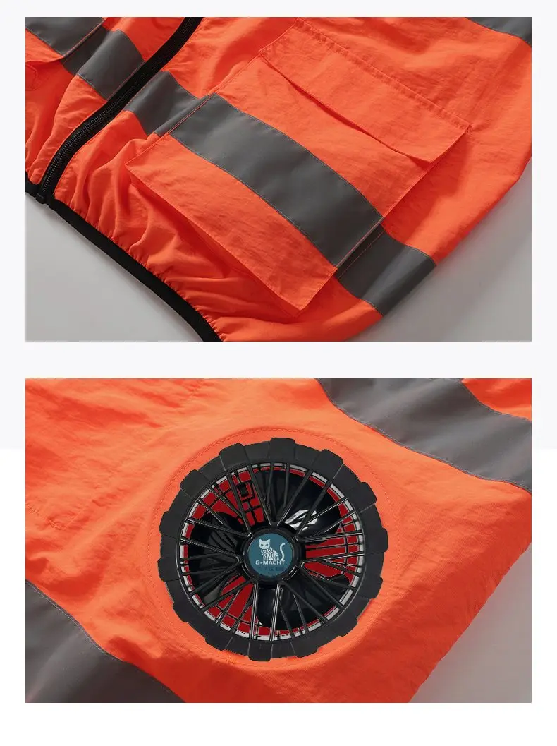 G-MACHT Summer Cooling 2/3/4 Fans Vest USB 12V/5V Fans Charging Breathable Sleeveless Air Conditioner Waistcoat For Outdoor Work