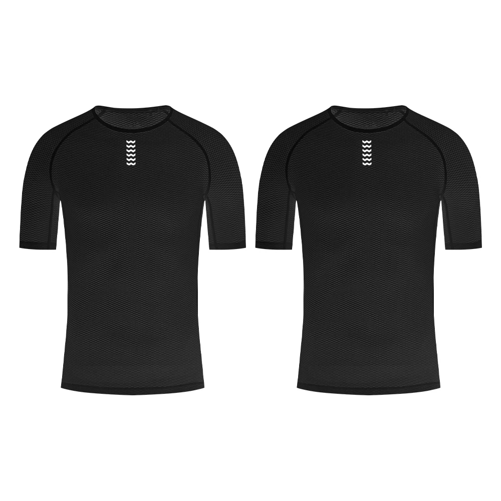 YKYWBIKE 2PCS Men's Cycling Base Layers Short Sleeve Sport Shirt Pro Cool Mesh Superlight Bicycle  Breathable Road Bike Top