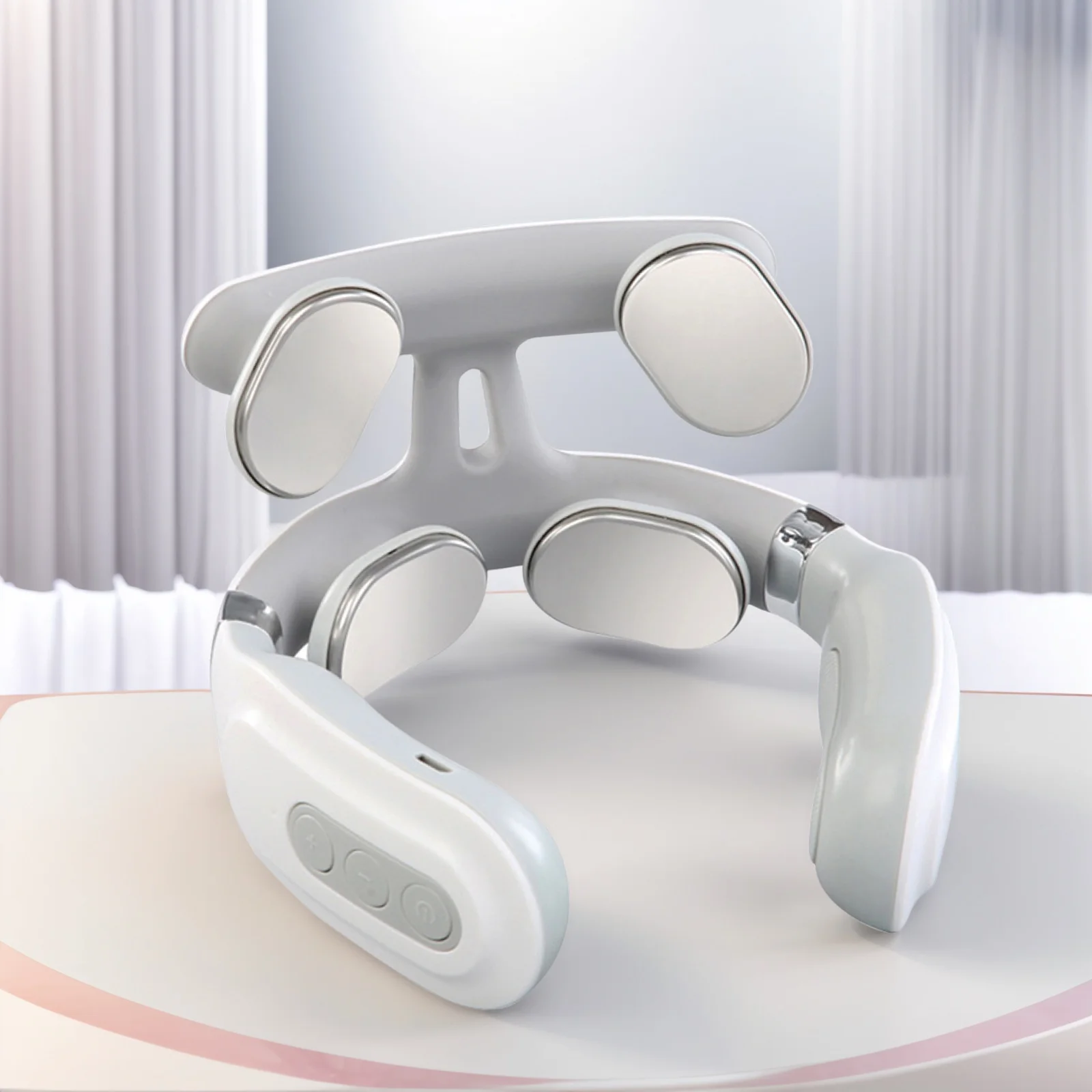 4-head Neck Massager USB Rechargeable Cervical Massager with Heat Electric Neck Massager for Women Men