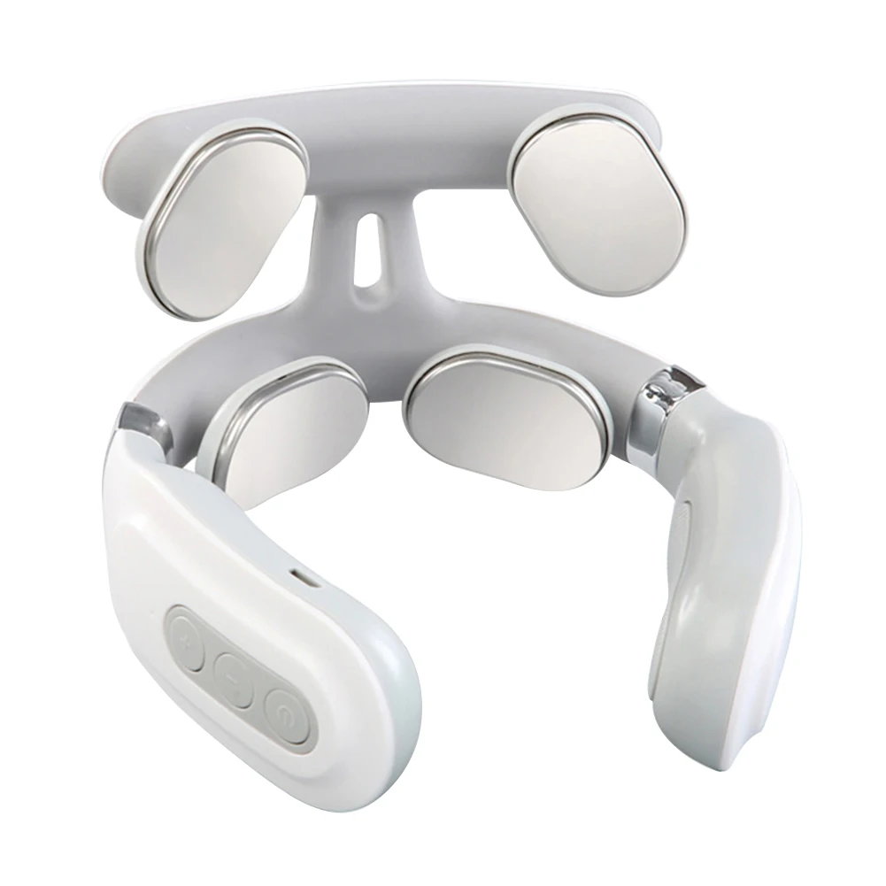 4-head Neck Massager USB Rechargeable Cervical Massager with Heat Electric Neck Massager for Women Men