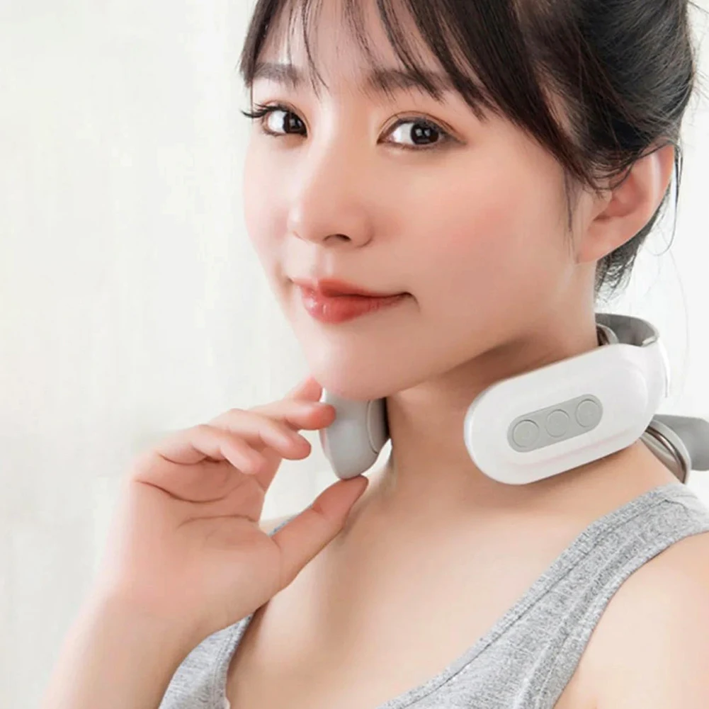 4-head Neck Massager USB Rechargeable Cervical Massager with Heat Electric Neck Massager for Women Men