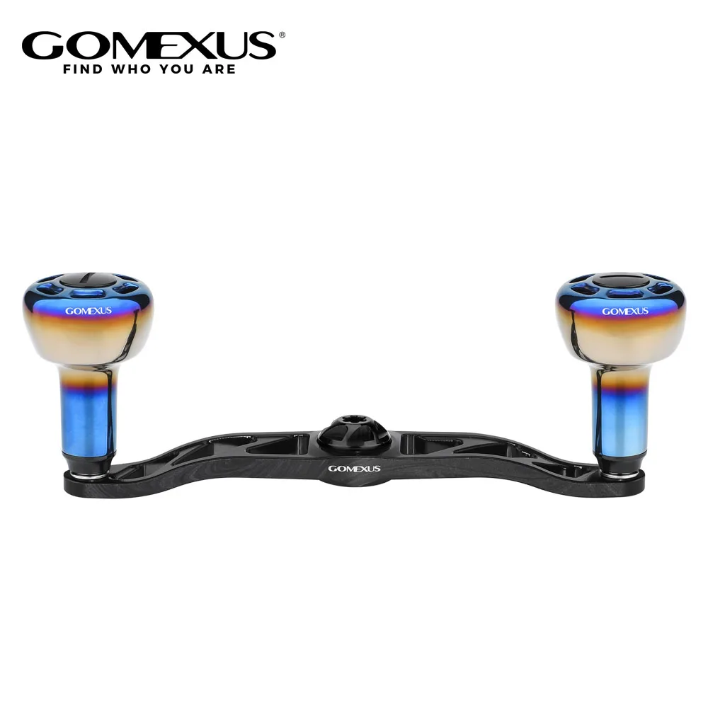 Gomexus 120mm Aluminum Handle with Titanium Knob BDH-TA30 Baitcasting Reel Replacement Parts Predator Power Fishing Tai Rubber