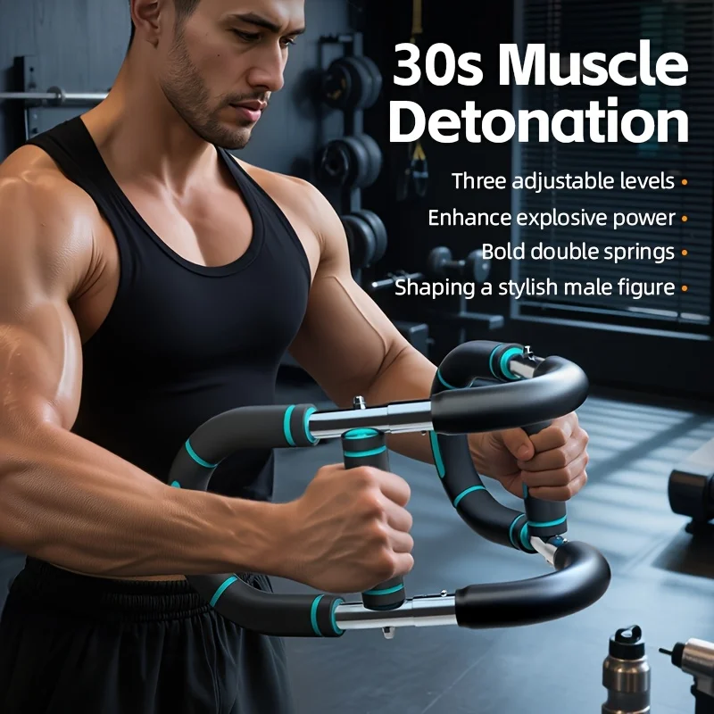 Adjustable U-Shaped Arm Trainer 3 Levels 60-120 Lbs Range Indoor Sports Suitable Gym Equipment for Building Upper Body Strength