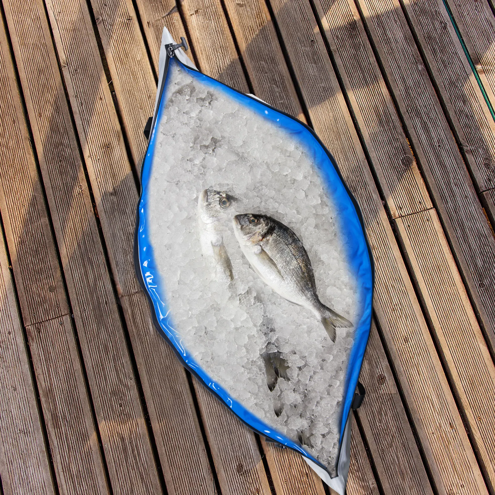 Fishing Cooler Bag Live Fish Insulated Cooler Bag Freshness 72 Hour Cold Retention Collapsible Waterproof PVC Fish Bag