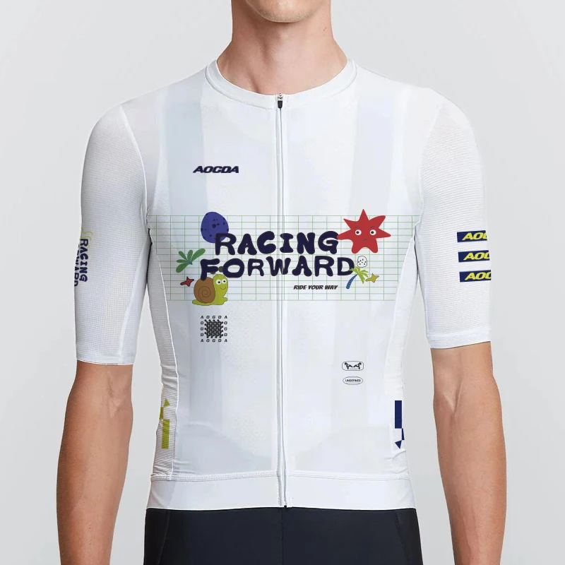 New Pro Aero AOGDA Breathable Fast Drying Cycling Jersey,Short Sleeve Road Bike Jersey,Lightweight Comfortable Bicycle Clothing