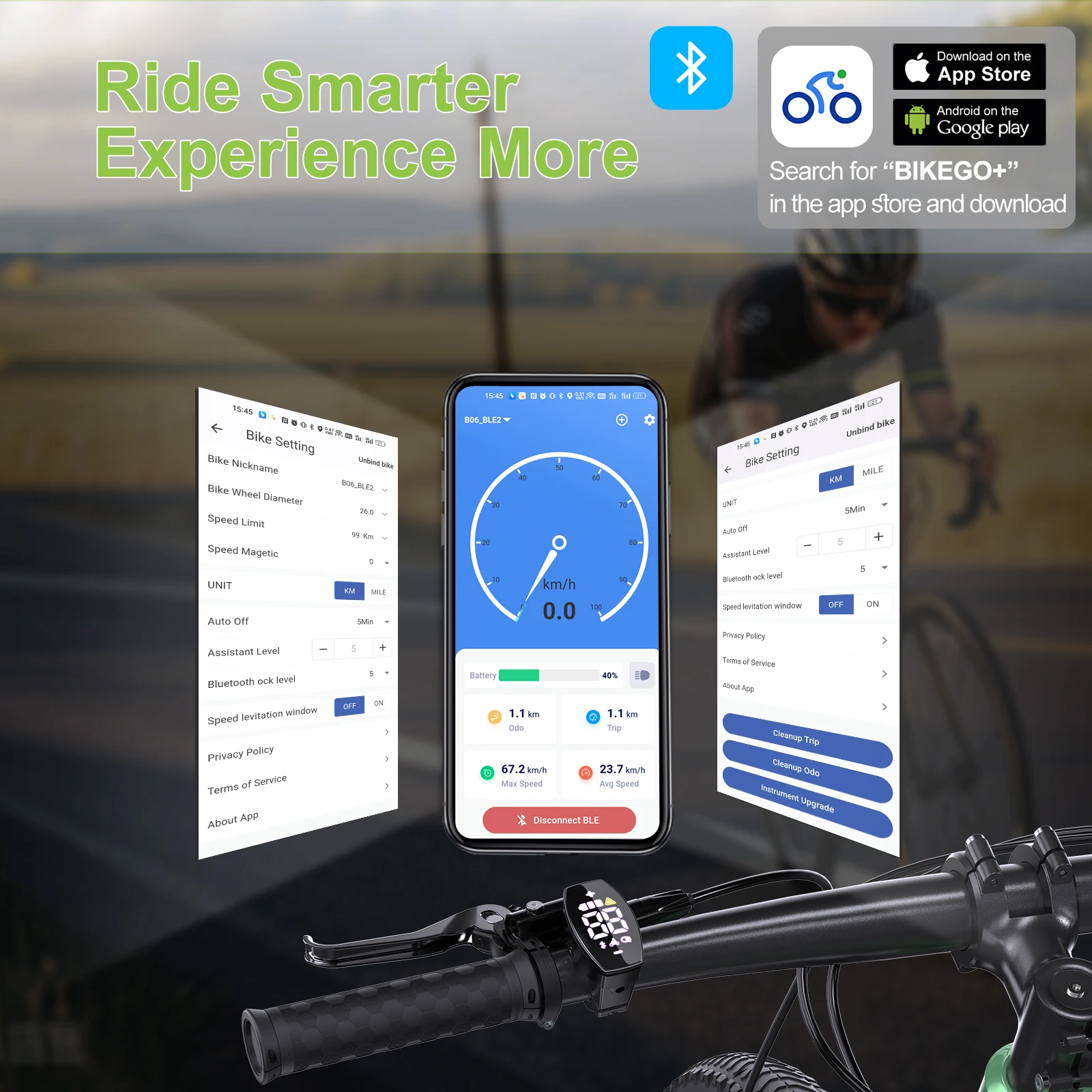E-bike VD03 Display HD LED Screen Motor Display CAN Protocol for BAFANG Mid Motor Parts with 5pin Female Triangle Connector