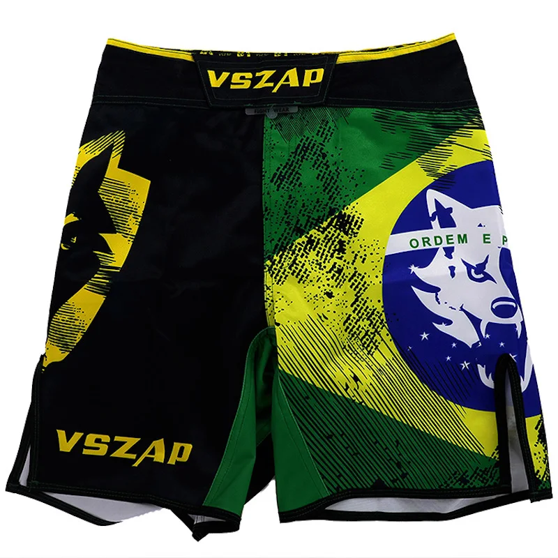 VSZAP MMA Fight Shorts for Men Durable Training Shorts Grappling Boxing Kickboxing BJJ No Gi Sparring Workout Fighting Shorts