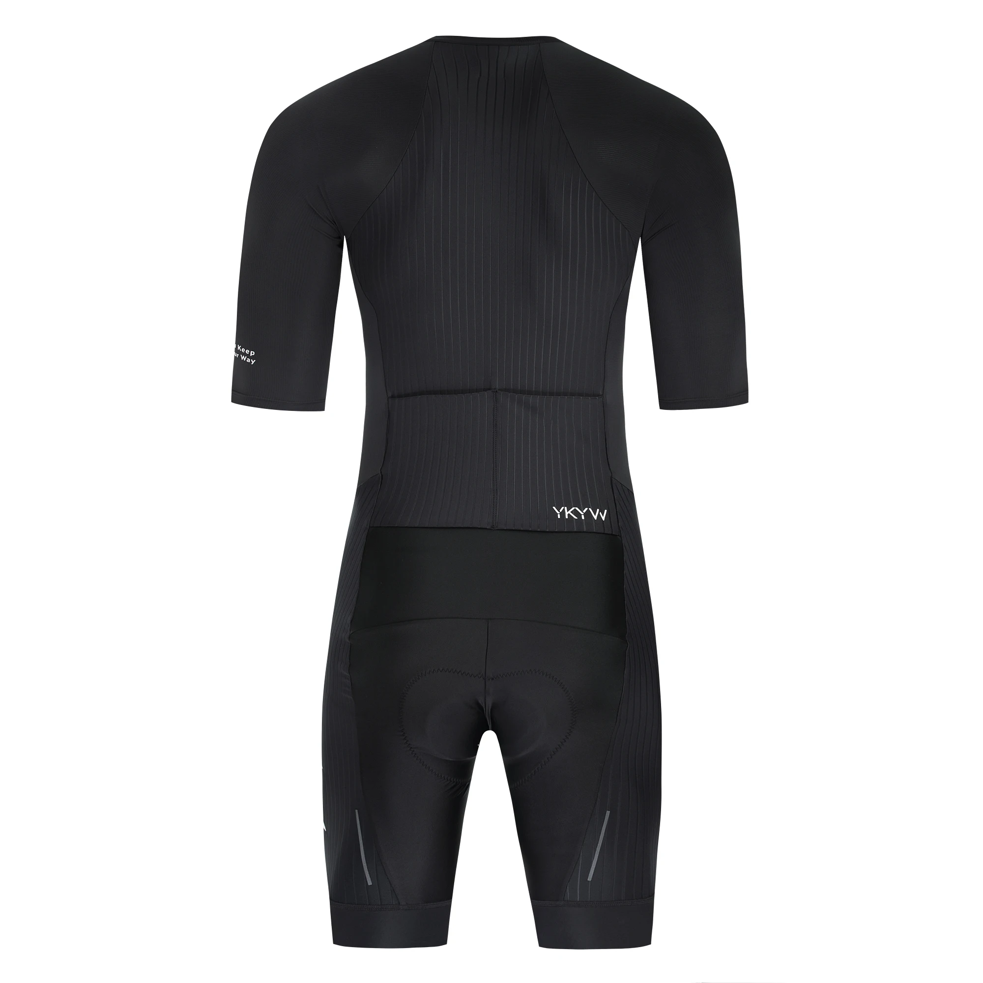 YKYWBIKE One-Piece Cycling Skinsuit Italy Interface Padded Aerodynamic Pro-Grade Elite Road Bike Set Bicycle Clothing Shorts