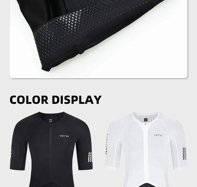 YKYWBIKE One-Piece Cycling Skinsuit Italy Interface Padded Aerodynamic Pro-Grade Elite Road Bike Set Bicycle Clothing Shorts