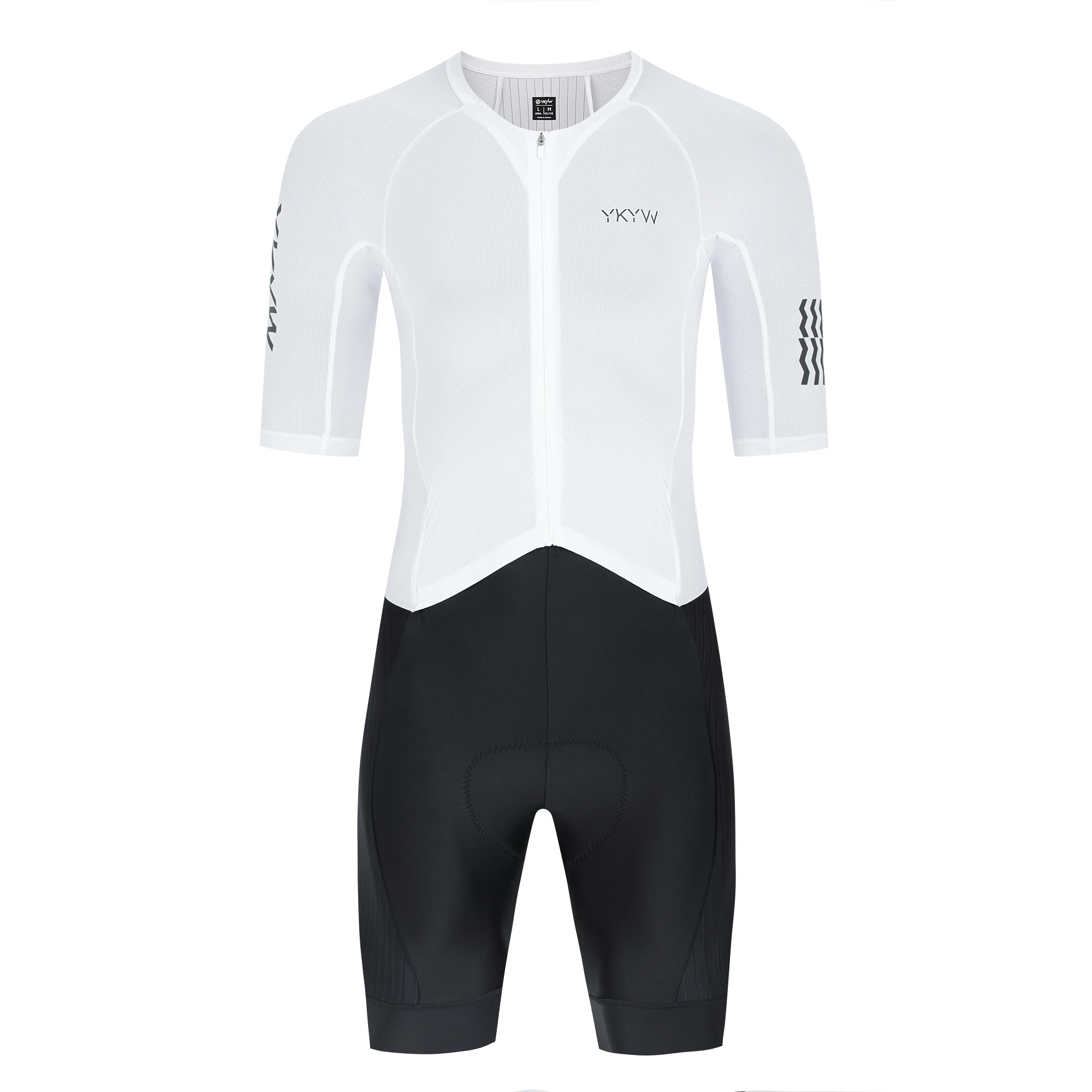 YKYWBIKE One-Piece Cycling Skinsuit Italy Interface Padded Aerodynamic Pro-Grade Elite Road Bike Set Bicycle Clothing Shorts