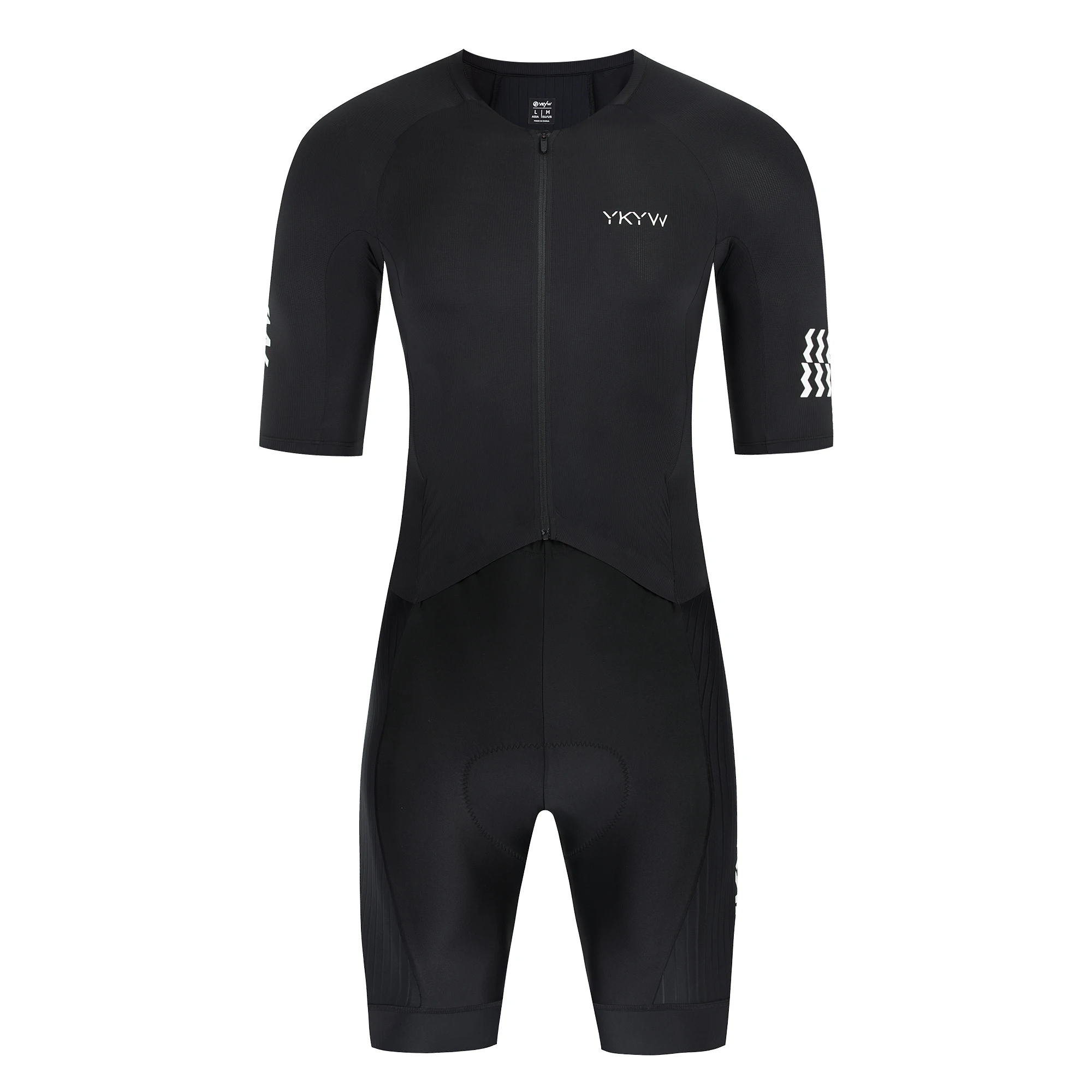 YKYWBIKE One-Piece Cycling Skinsuit Italy Interface Padded Aerodynamic Pro-Grade Elite Road Bike Set Bicycle Clothing Shorts