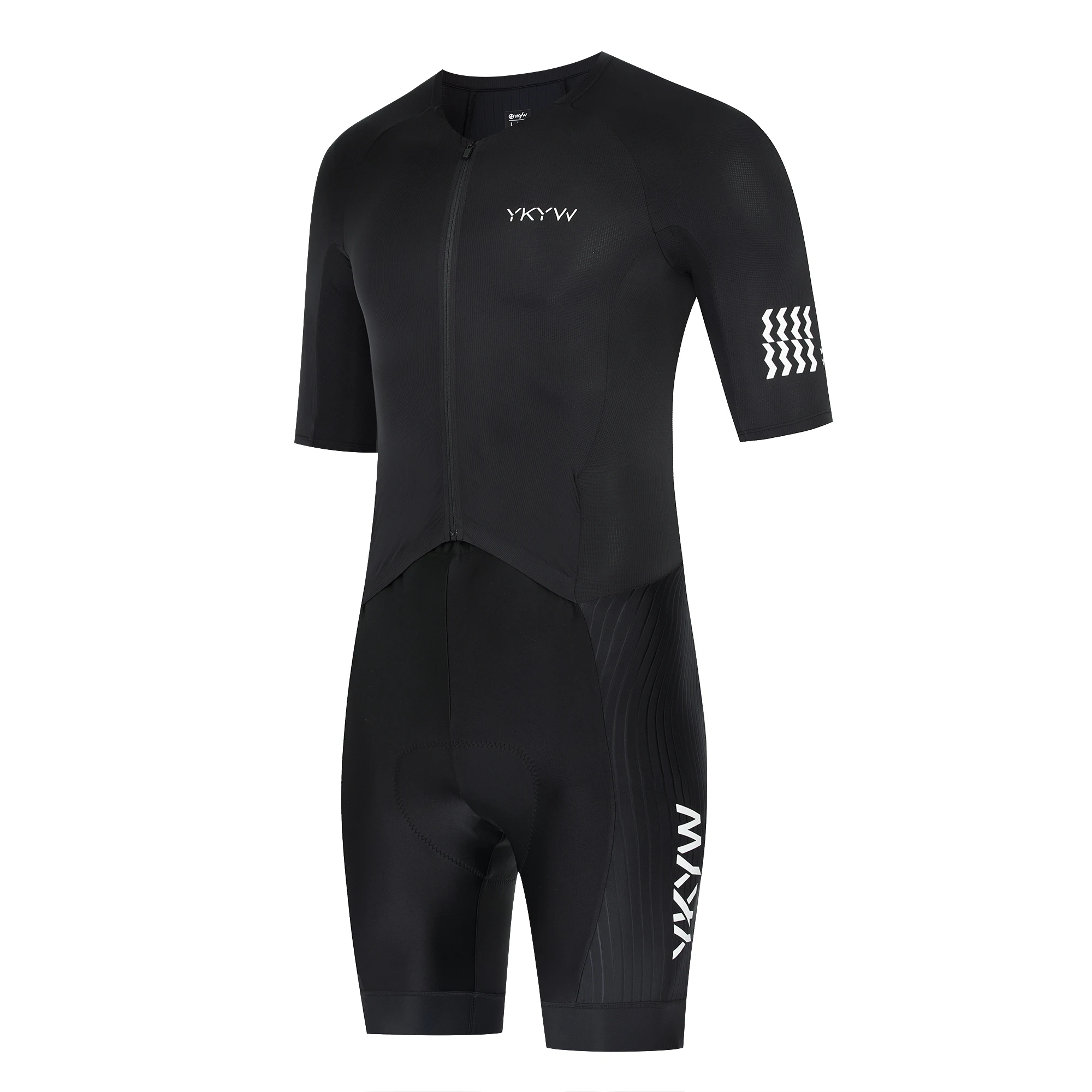 YKYWBIKE One-Piece Cycling Skinsuit Italy Interface Padded Aerodynamic Pro-Grade Elite Road Bike Set Bicycle Clothing Shorts