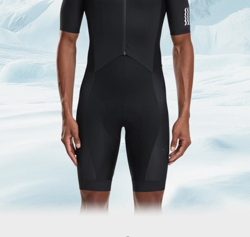 YKYWBIKE One-Piece Cycling Skinsuit Italy Interface Padded Aerodynamic Pro-Grade Elite Road Bike Set Bicycle Clothing Shorts