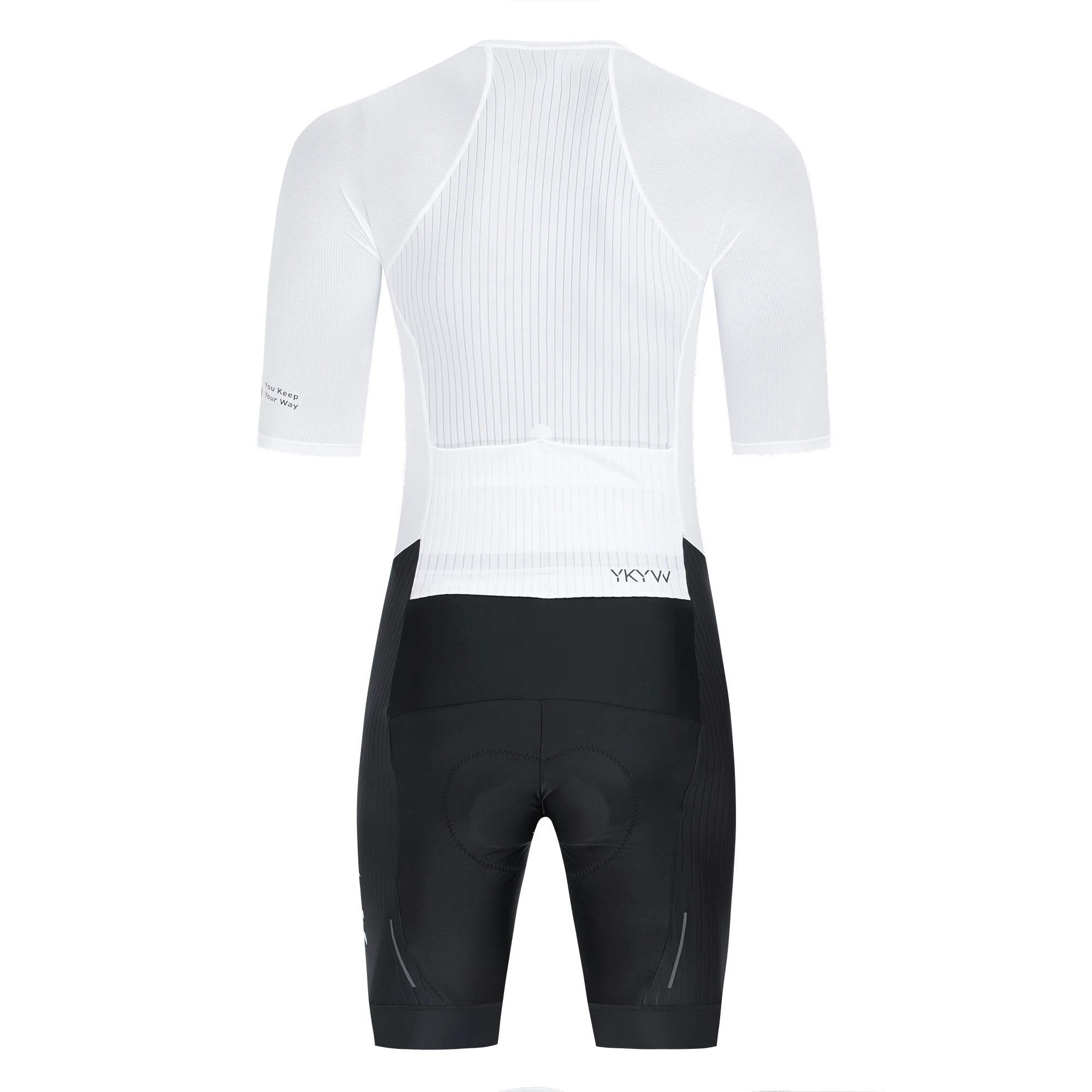 YKYWBIKE One-Piece Cycling Skinsuit Italy Interface Padded Aerodynamic Pro-Grade Elite Road Bike Set Bicycle Clothing Shorts