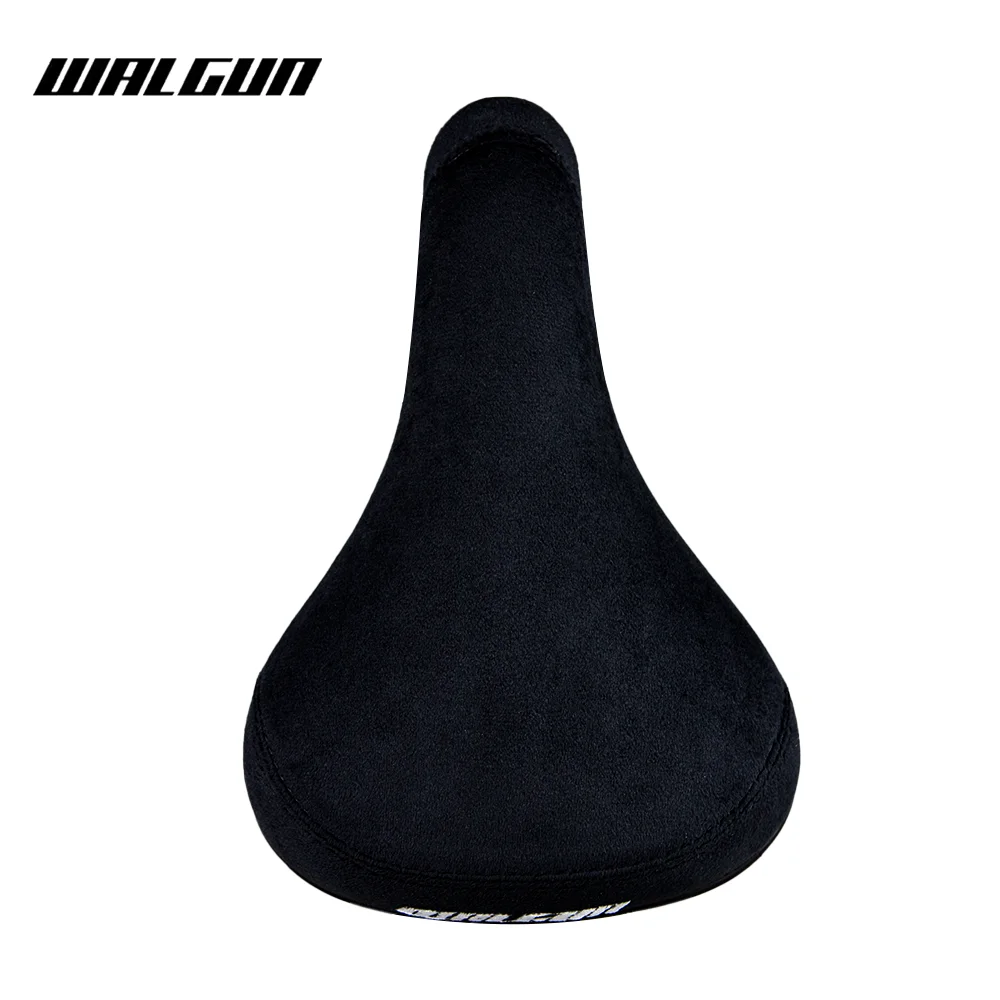 WALGUN BMX Bicycle Saddle Dirt Jump Bike Seat Flannelette with Embroidery Freestyle Racing Dowbhill Saddle for MTB Cycling Parts