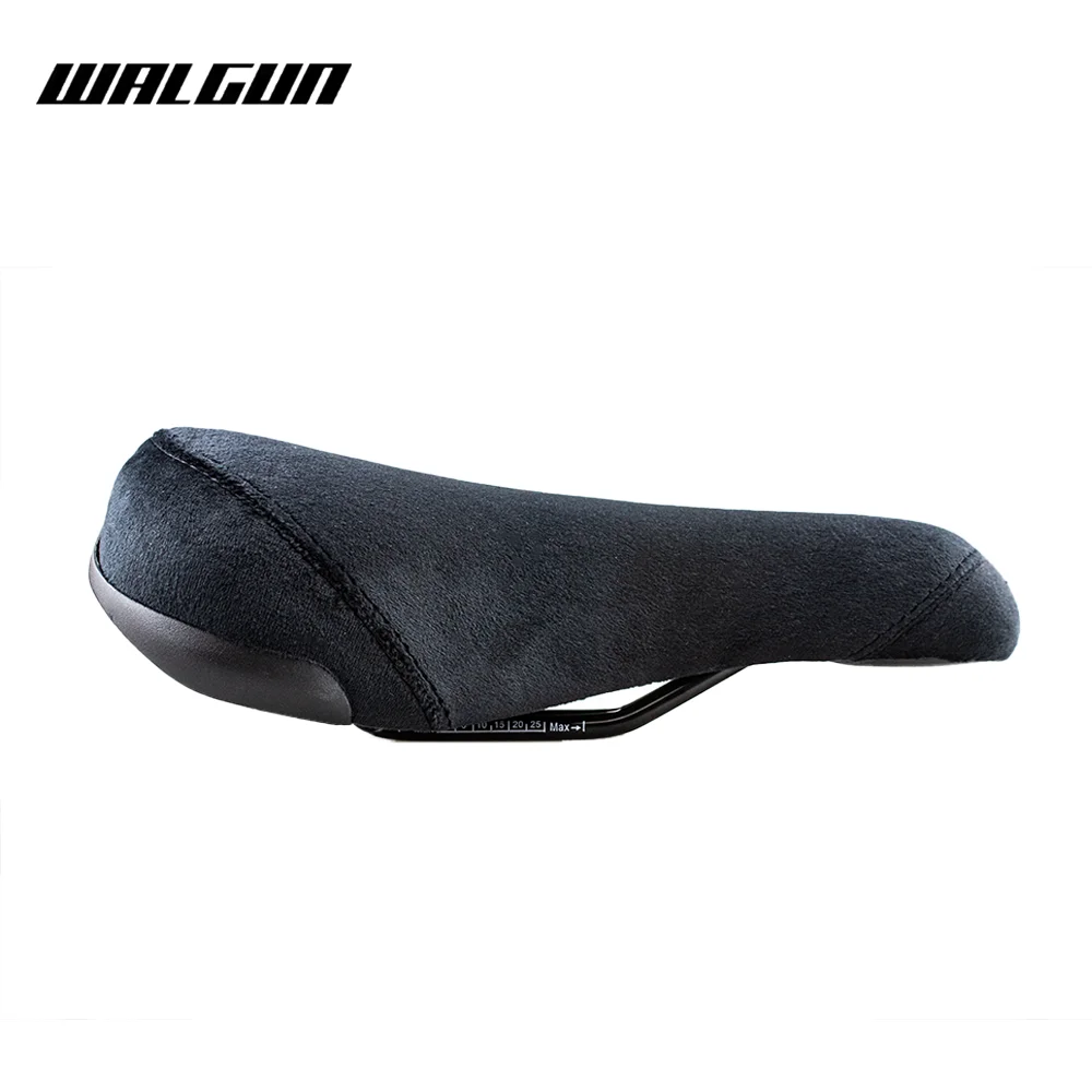 WALGUN BMX Bicycle Saddle Dirt Jump Bike Seat Flannelette with Embroidery Freestyle Racing Dowbhill Saddle for MTB Cycling Parts