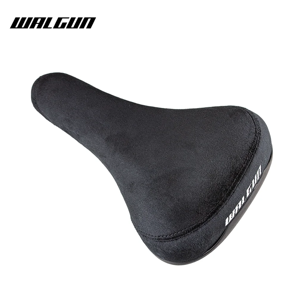 WALGUN BMX Bicycle Saddle Dirt Jump Bike Seat Flannelette with Embroidery Freestyle Racing Dowbhill Saddle for MTB Cycling Parts