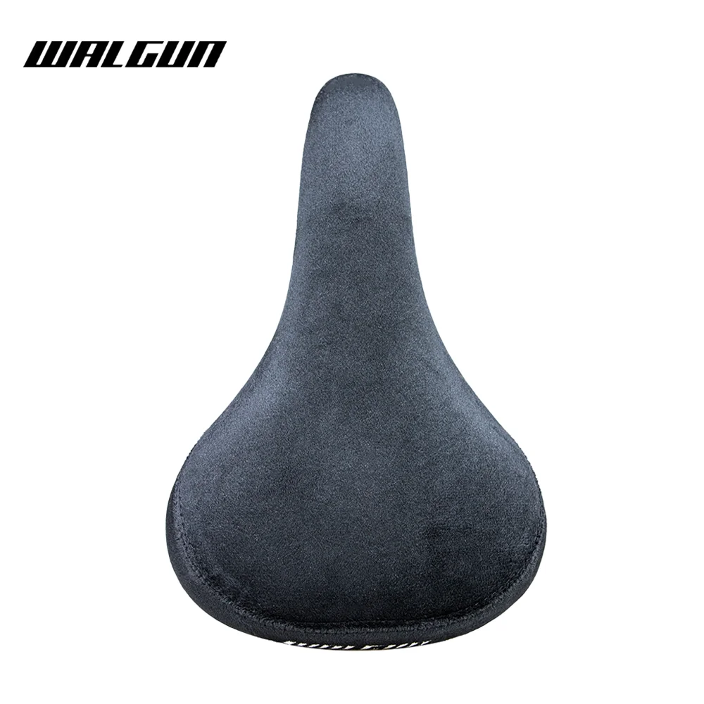 WALGUN BMX Bicycle Saddle Dirt Jump Bike Seat Flannelette with Embroidery Freestyle Racing Dowbhill Saddle for MTB Cycling Parts