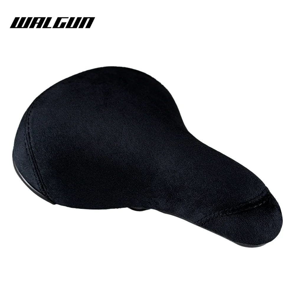 WALGUN BMX Bicycle Saddle Dirt Jump Bike Seat Flannelette with Embroidery Freestyle Racing Dowbhill Saddle for MTB Cycling Parts