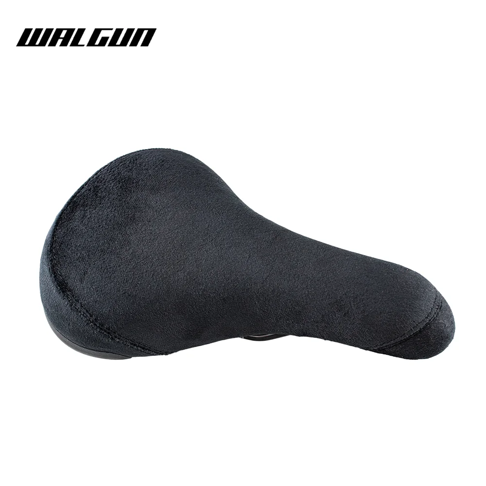 WALGUN BMX Bicycle Saddle Dirt Jump Bike Seat Flannelette with Embroidery Freestyle Racing Dowbhill Saddle for MTB Cycling Parts