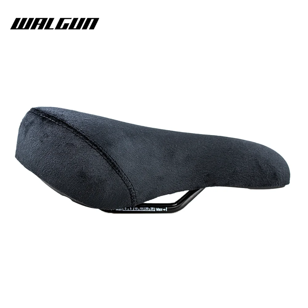 WALGUN BMX Bicycle Saddle Dirt Jump Bike Seat Flannelette with Embroidery Freestyle Racing Dowbhill Saddle for MTB Cycling Parts