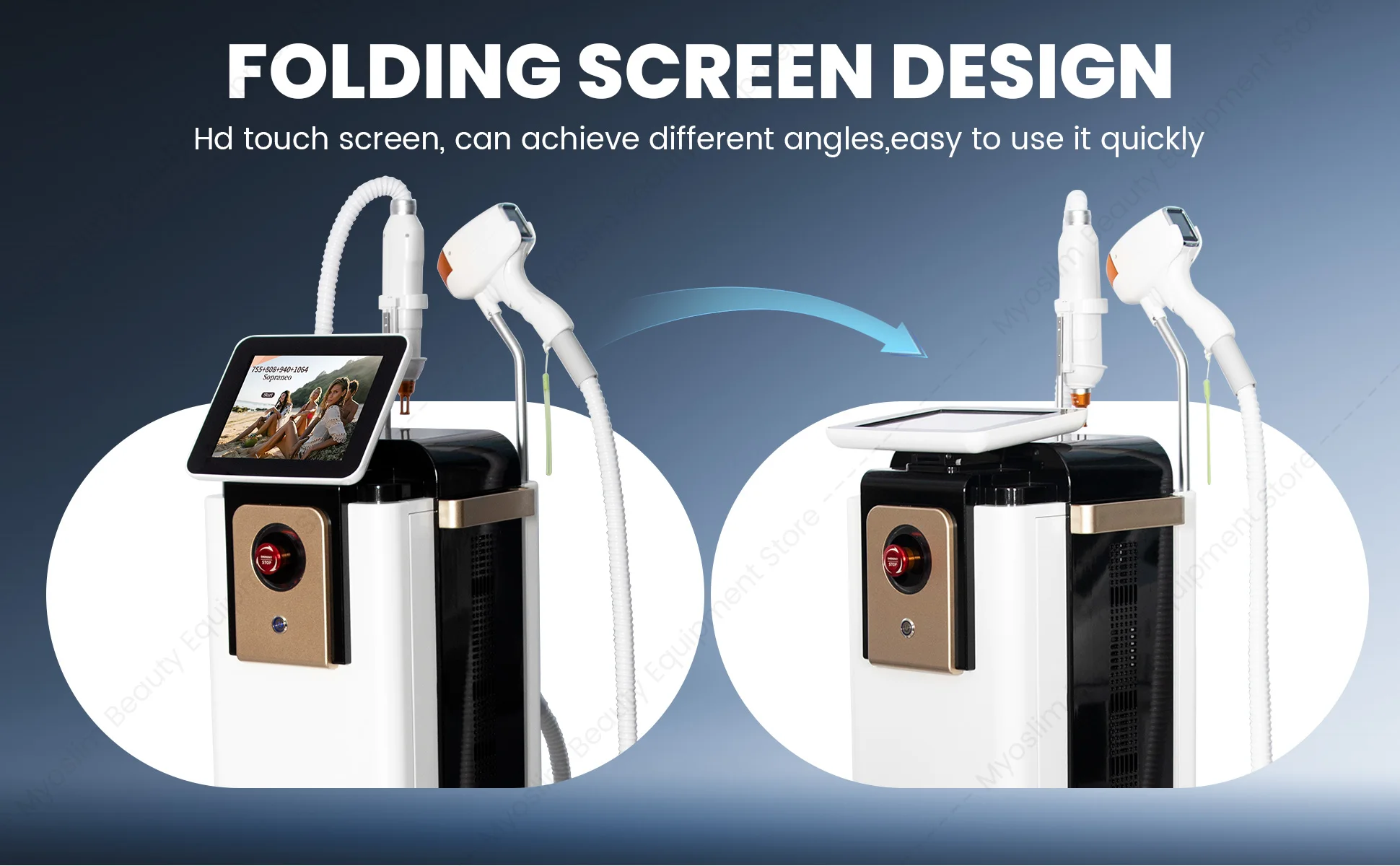 2 IN 1 Hair Removal Machine Beauty Equipment Permanent Hair Reduction Device With Cooling System For Salon Spa