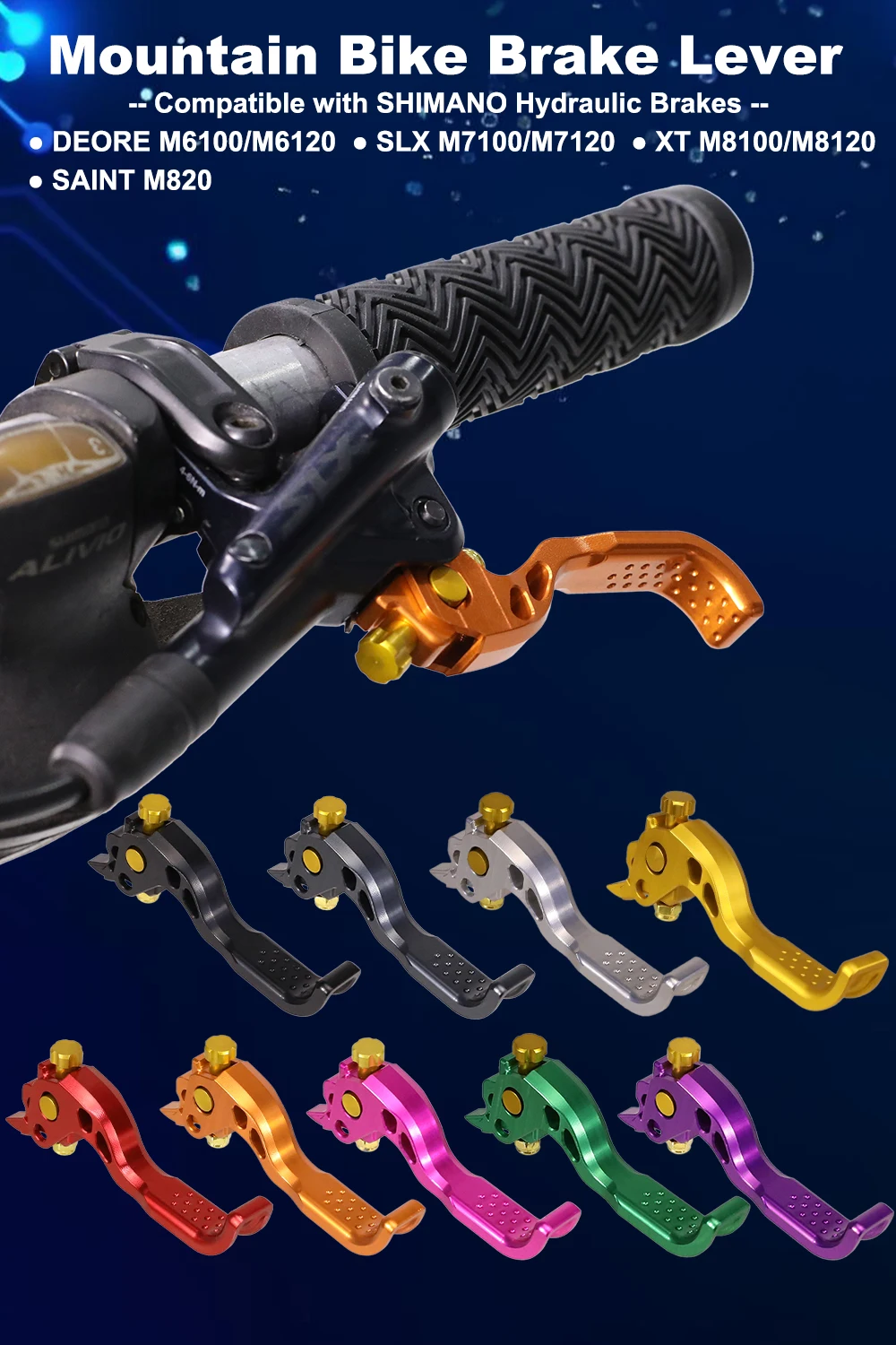 HEPPE Bike Brake Lever Ultralight MTB Brake Lever for SHIMANO DEORE M6100/6120 SLX M7100/7120 XT M8100/8120 Brakes