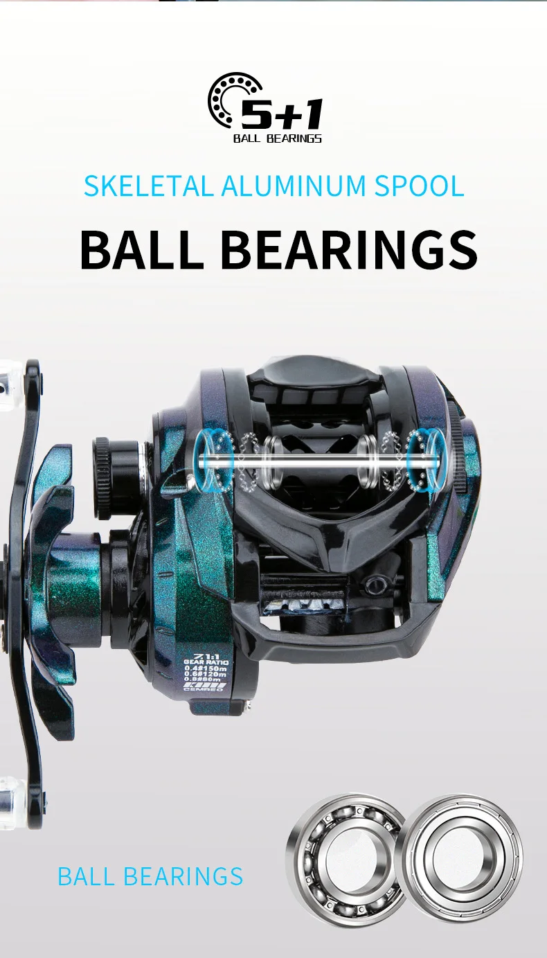 Bait Casting Fishing Reel 121g Light Weight Carbon Fiber Body 4kg Drag Power for Small Fish Fishing Model:PHANTOM