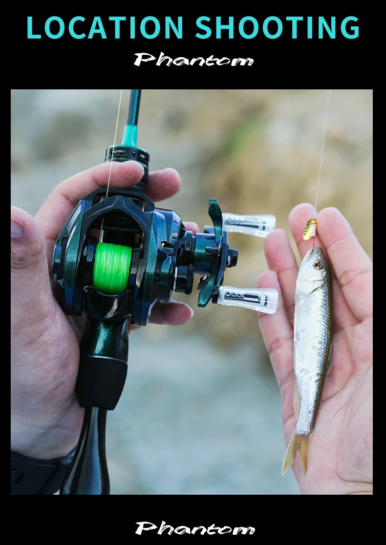 Bait Casting Fishing Reel 121g Light Weight Carbon Fiber Body 4kg Drag Power for Small Fish Fishing Model:PHANTOM